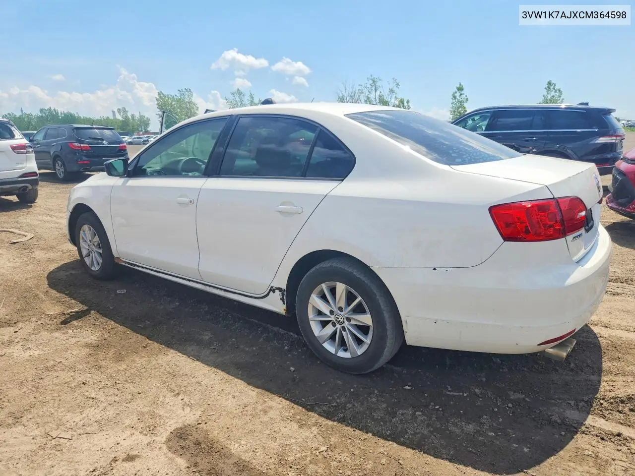 2012 Volkswagen Jetta Base VIN: 3VW1K7AJXCM364598 Lot: 56505616