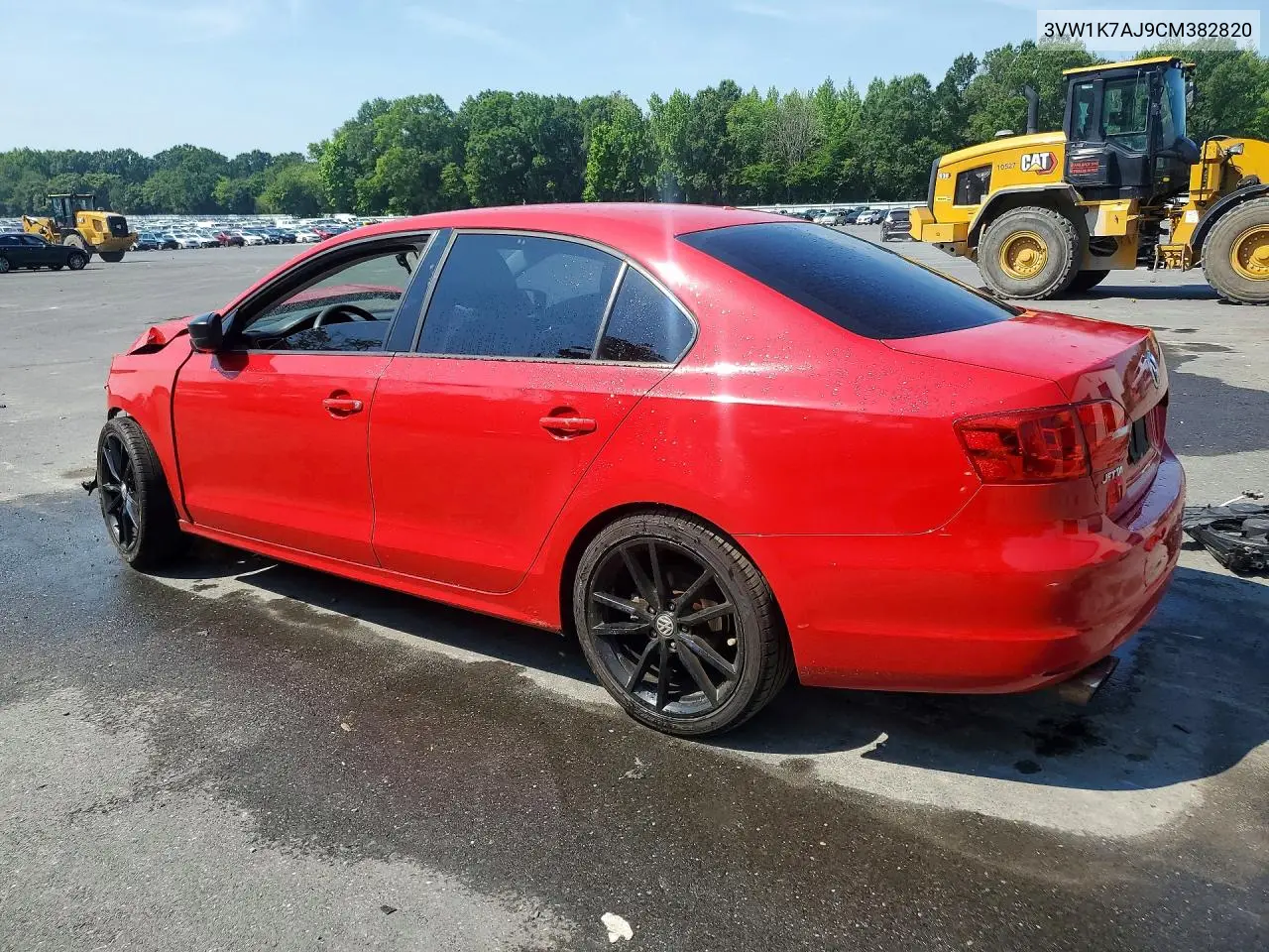 2012 Volkswagen Jetta Base VIN: 3VW1K7AJ9CM382820 Lot: 60198846