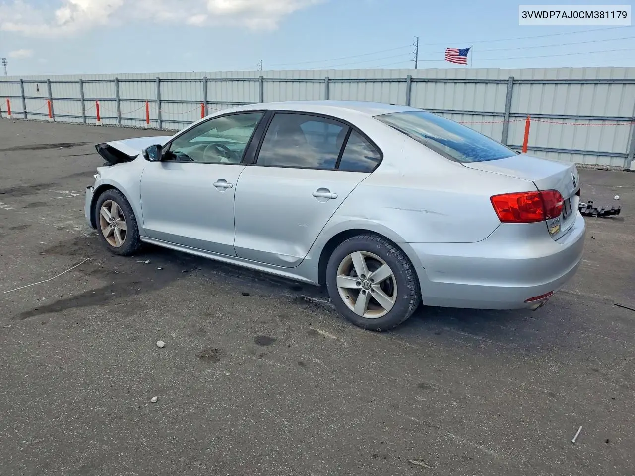 2012 Volkswagen Jetta Se VIN: 3VWDP7AJ0CM381179 Lot: 61682326