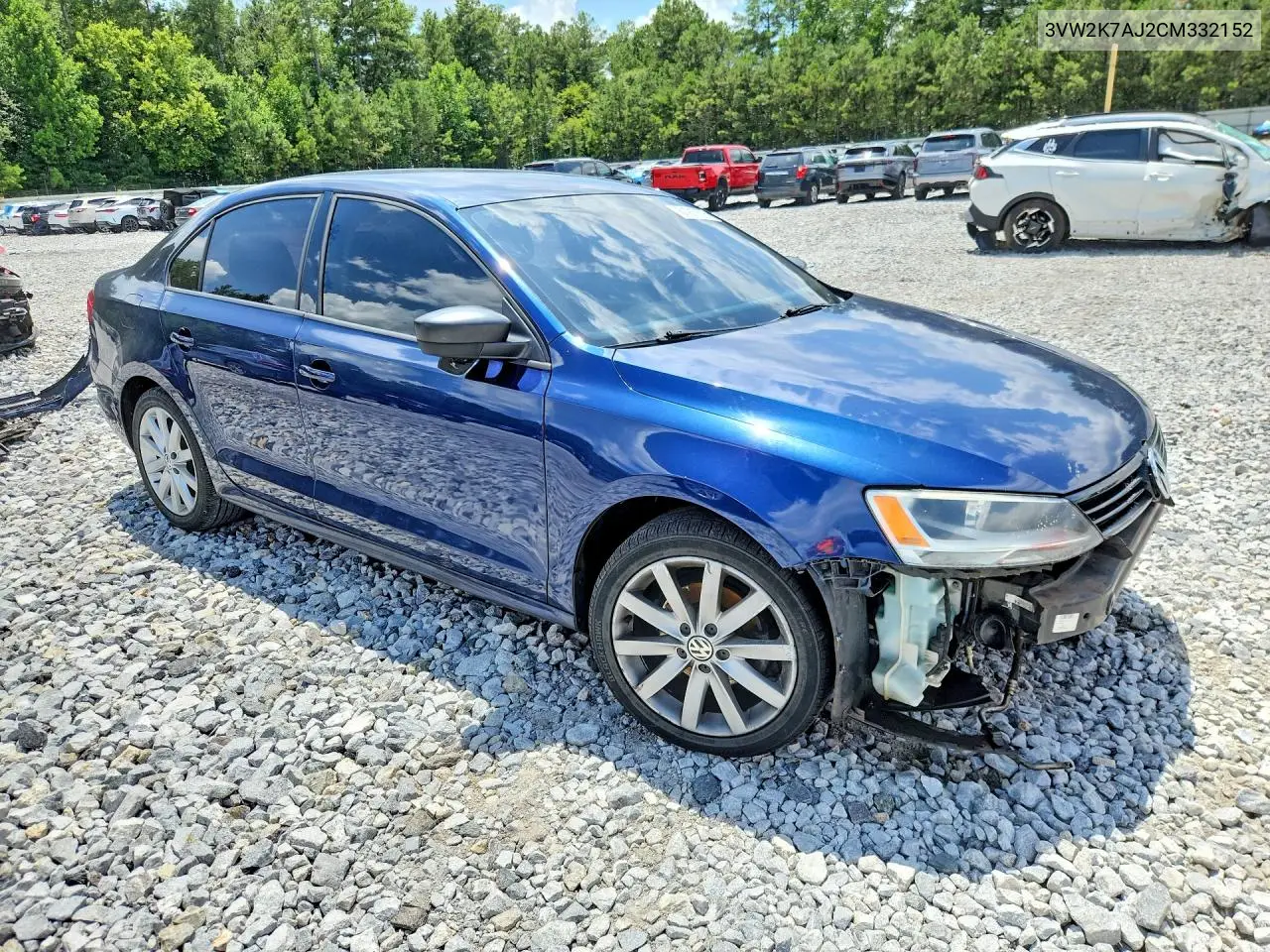 2012 Volkswagen Jetta Base VIN: 3VW2K7AJ2CM332152 Lot: 61917576