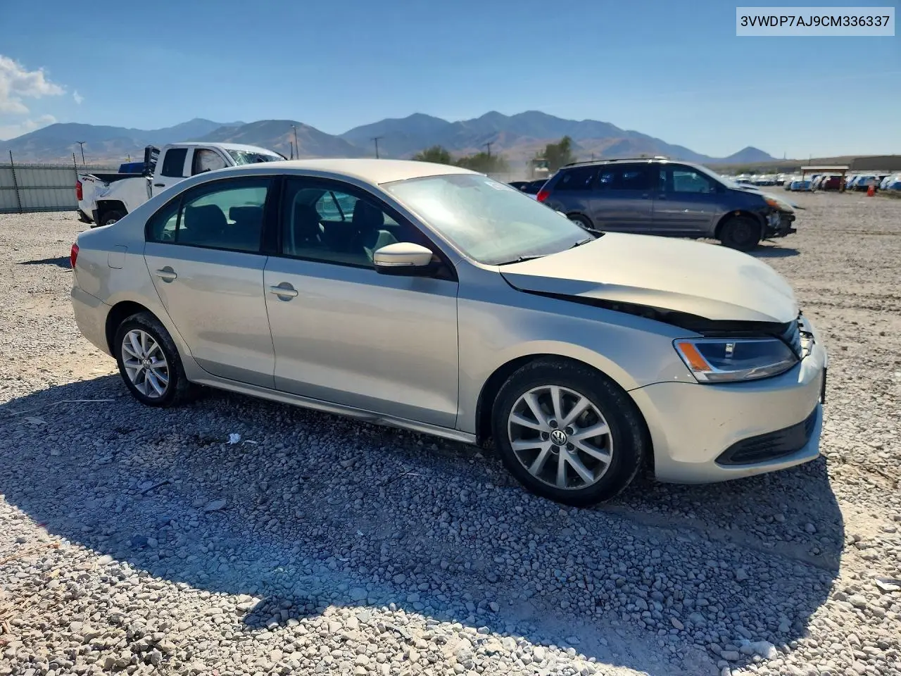 2012 Volkswagen Jetta Se VIN: 3VWDP7AJ9CM336337 Lot: 62129106