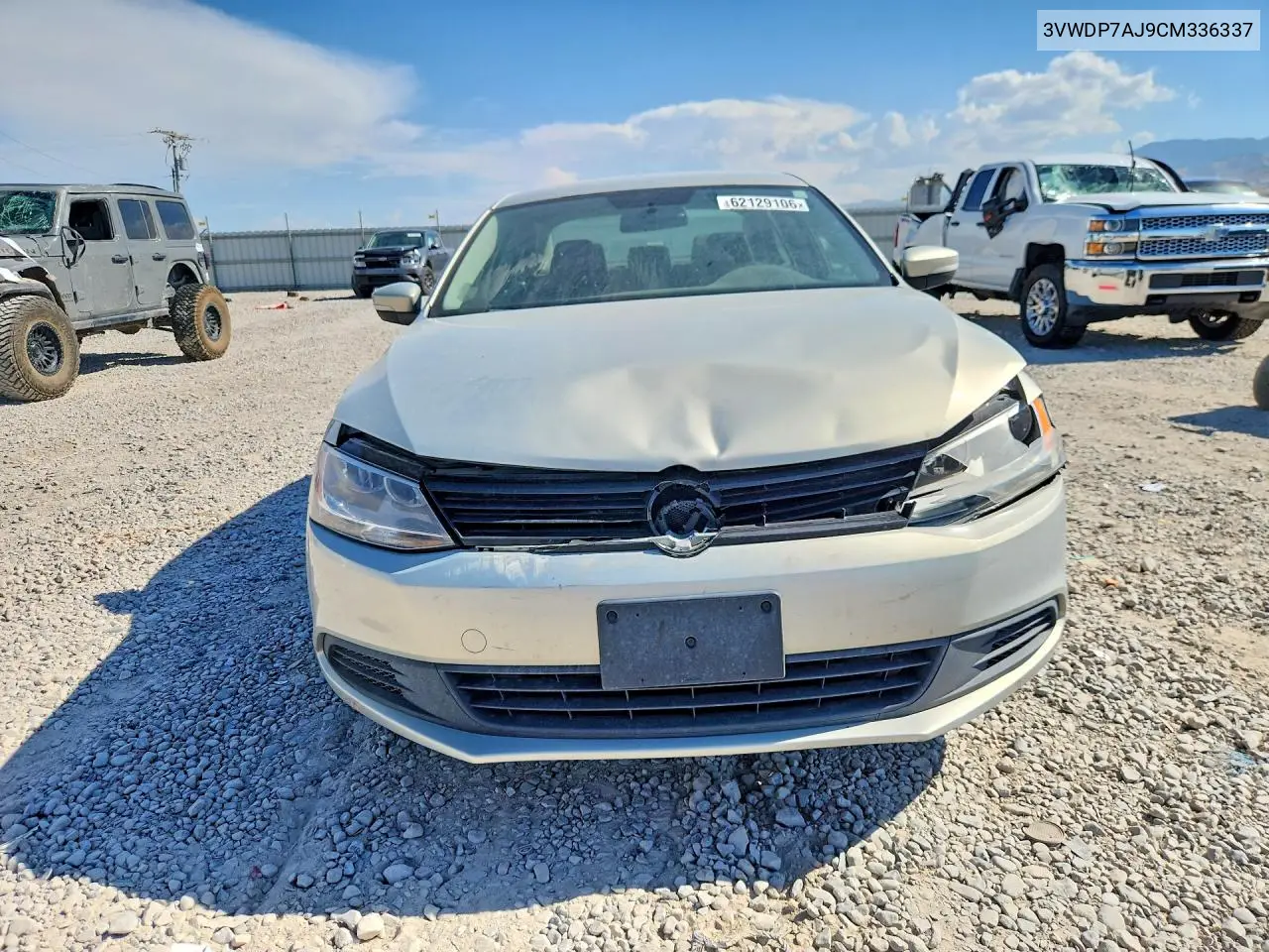 2012 Volkswagen Jetta Se VIN: 3VWDP7AJ9CM336337 Lot: 62129106