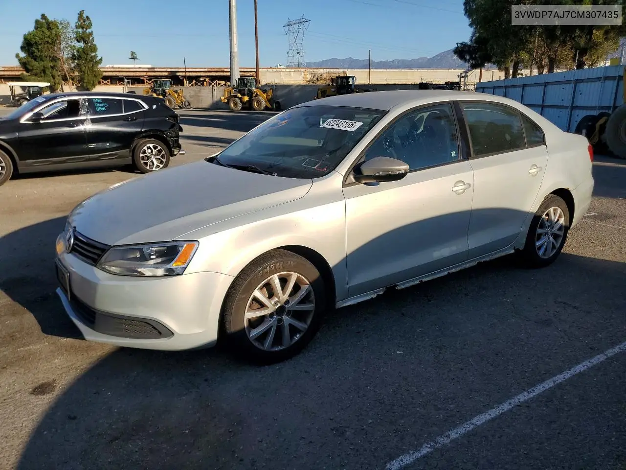 2012 Volkswagen Jetta Se VIN: 3VWDP7AJ7CM307435 Lot: 62243156