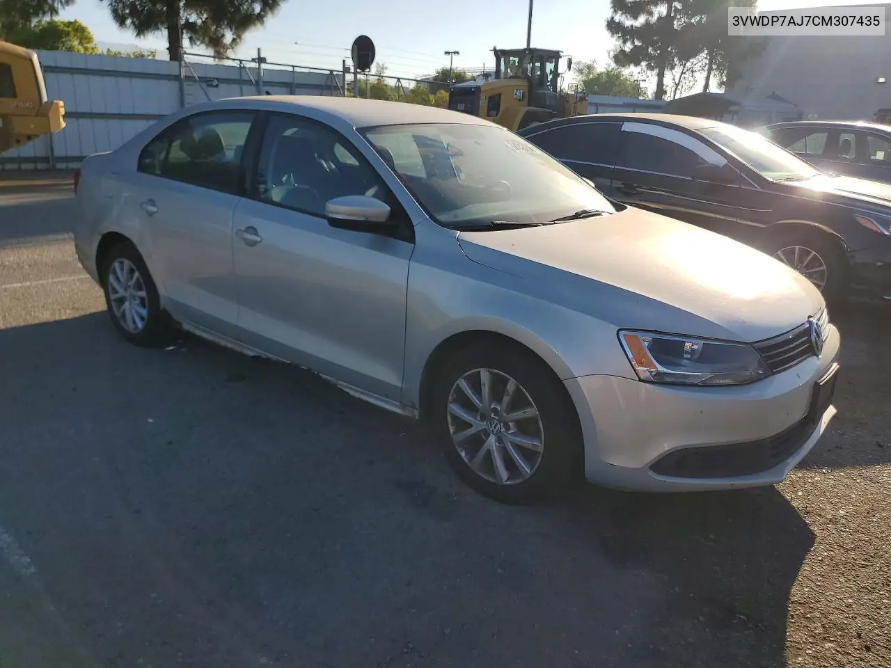2012 Volkswagen Jetta Se VIN: 3VWDP7AJ7CM307435 Lot: 62243156