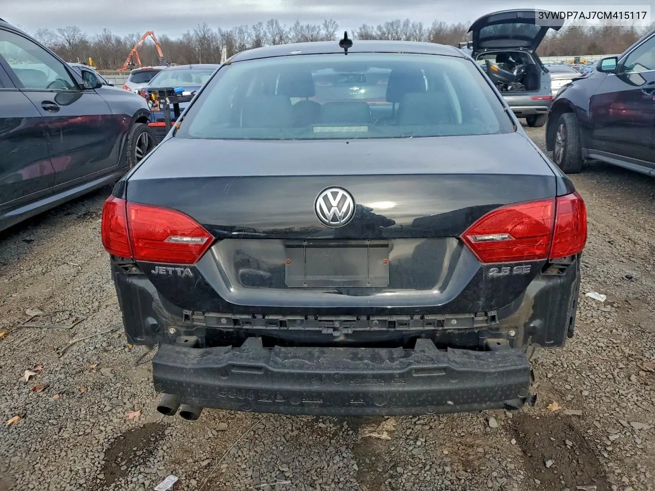 3VWDP7AJ7CM415117 2012 Volkswagen Jetta Se