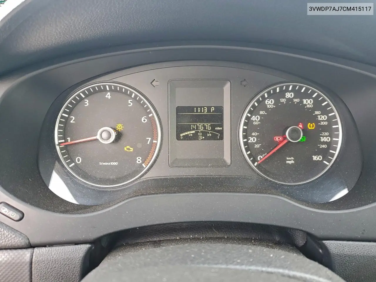 3VWDP7AJ7CM415117 2012 Volkswagen Jetta Se