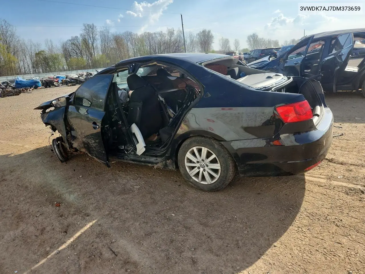 2013 Volkswagen Jetta Se VIN: 3VWDK7AJ7DM373659 Lot: 50911366