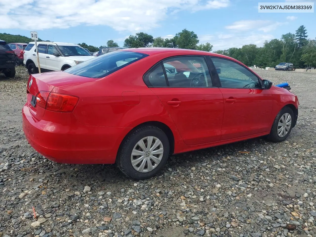 2013 Volkswagen Jetta Base VIN: 3VW2K7AJ5DM383369 Lot: 62313916