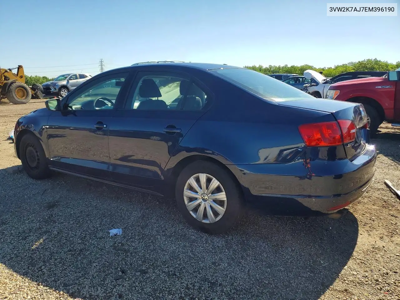 2014 Volkswagen Jetta Base/S VIN: 3VW2K7AJ7EM396190 Lot: 57911816