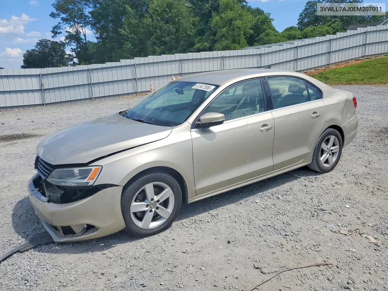 2014 Volkswagen Jetta Tdi VIN: 3VWLL7AJ0EM207011 Lot: 61547306