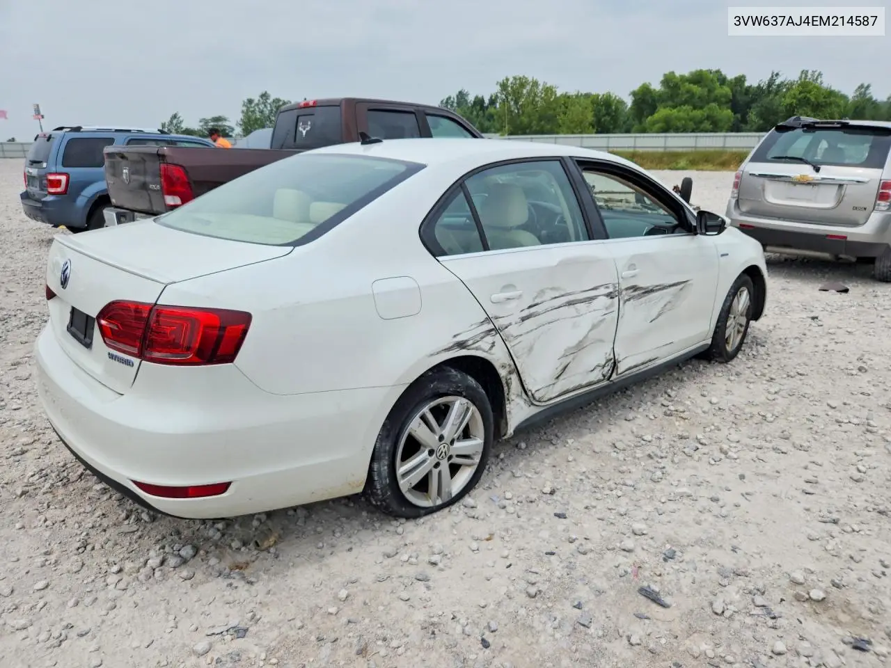 2014 Volkswagen Jetta Hybrid VIN: 3VW637AJ4EM214587 Lot: 61579386
