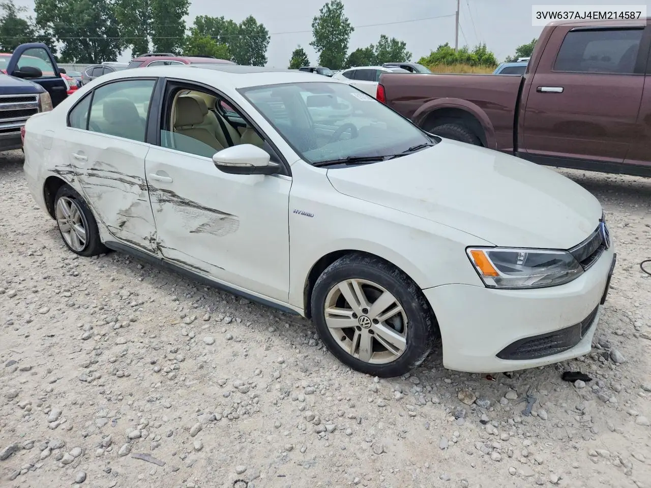 2014 Volkswagen Jetta Hybrid VIN: 3VW637AJ4EM214587 Lot: 61579386