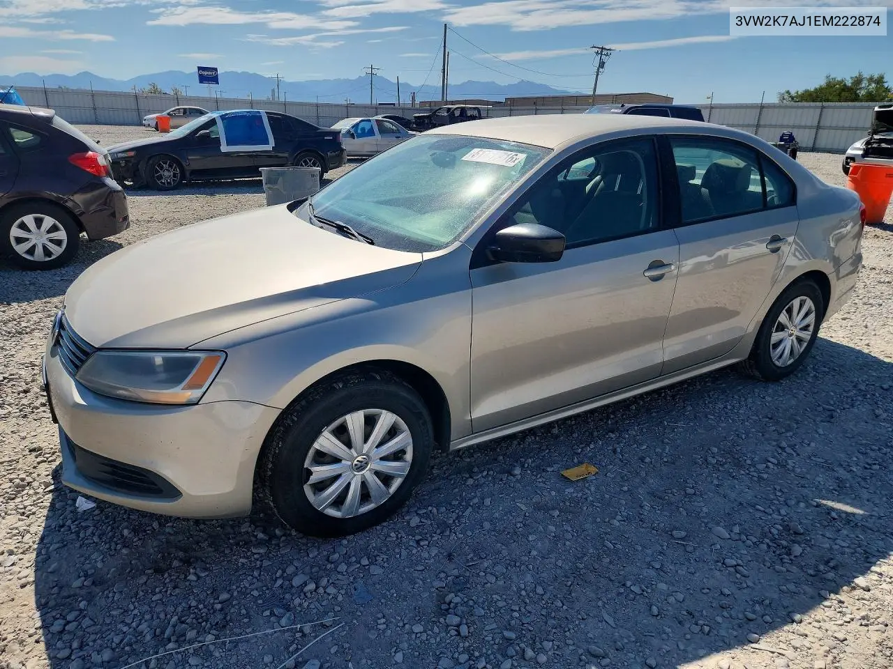 2014 Volkswagen Jetta Base VIN: 3VW2K7AJ1EM222874 Lot: 61737716