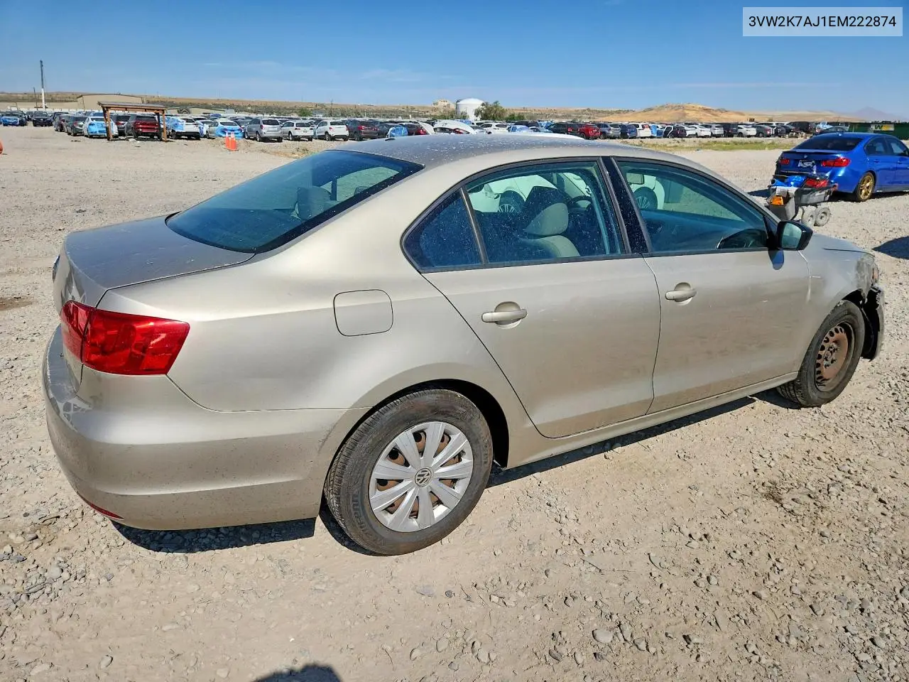 2014 Volkswagen Jetta Base VIN: 3VW2K7AJ1EM222874 Lot: 61737716