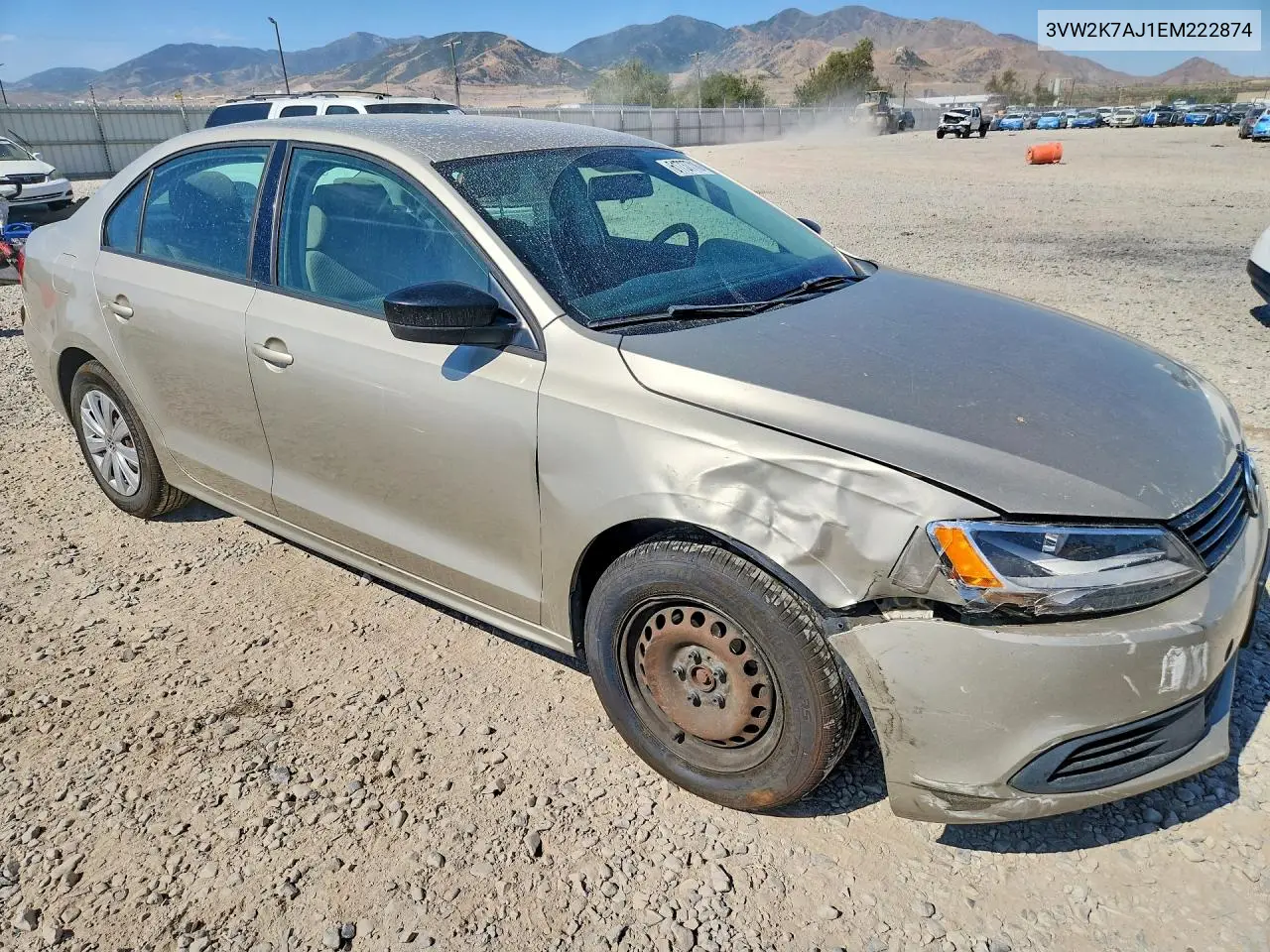 2014 Volkswagen Jetta Base VIN: 3VW2K7AJ1EM222874 Lot: 61737716