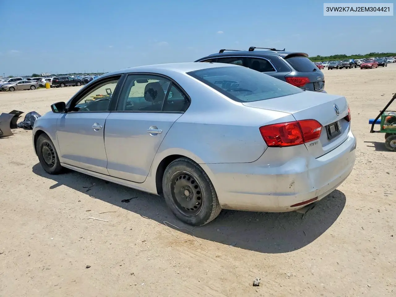 2014 Volkswagen Jetta Base VIN: 3VW2K7AJ2EM304421 Lot: 61844136