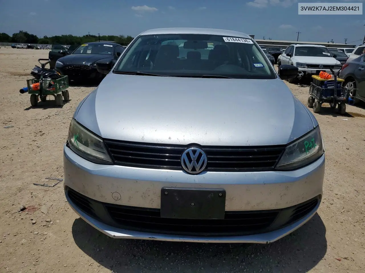 2014 Volkswagen Jetta Base VIN: 3VW2K7AJ2EM304421 Lot: 61844136