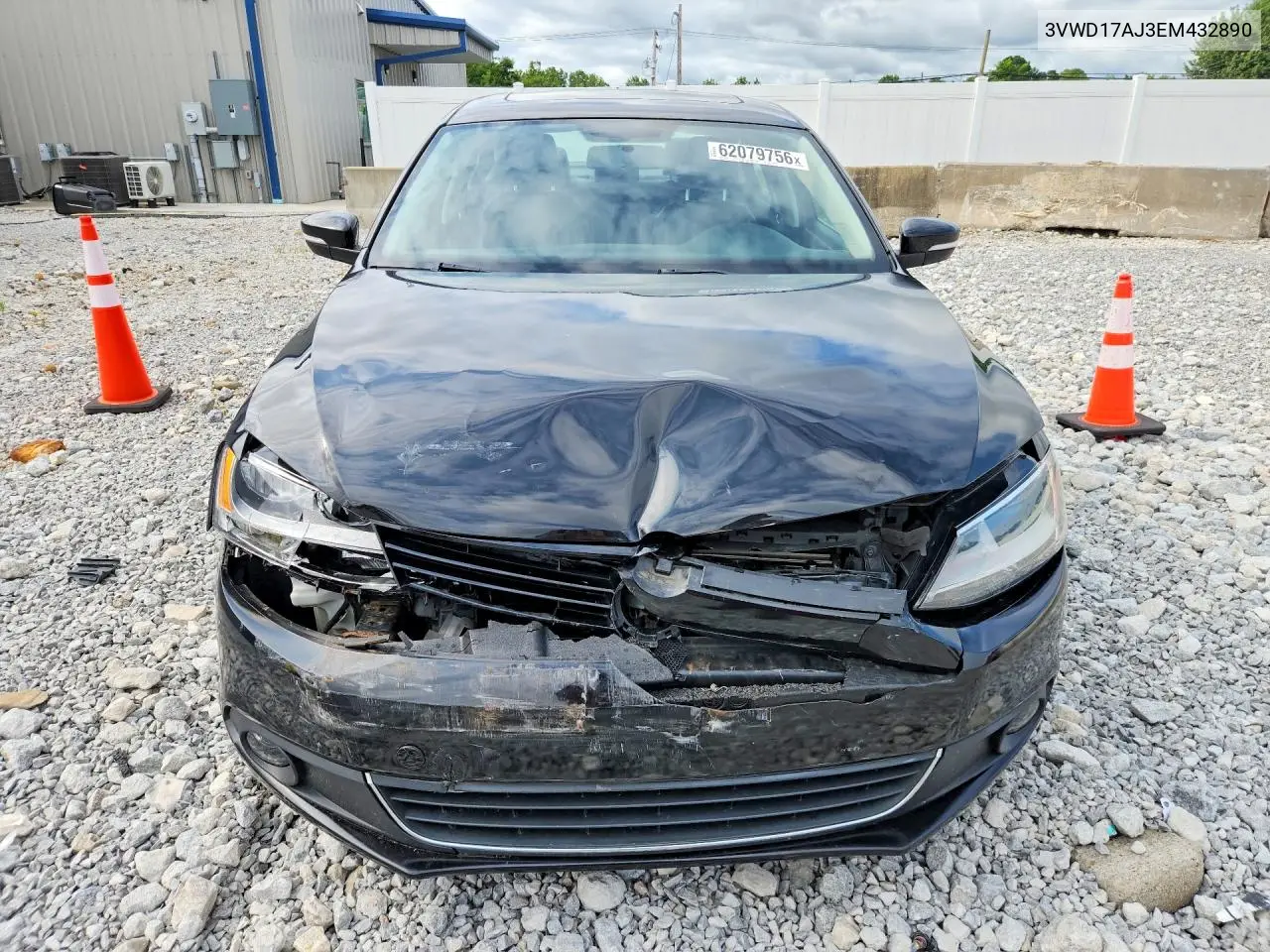 2014 Volkswagen Jetta Se VIN: 3VWD17AJ3EM432890 Lot: 62079756