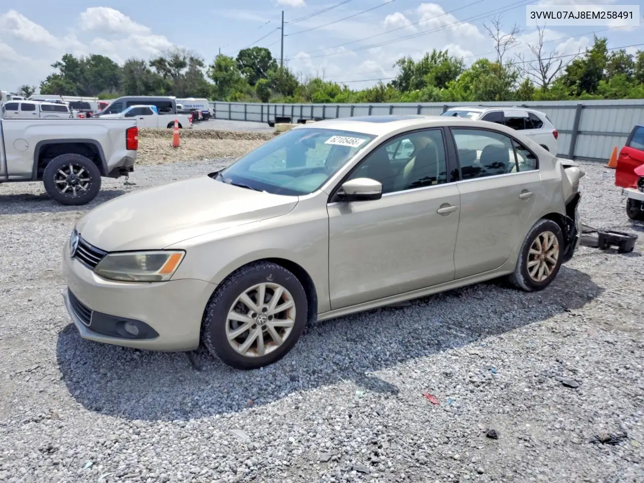 2014 Volkswagen Jetta Sel VIN: 3VWL07AJ8EM258491 Lot: 62105466