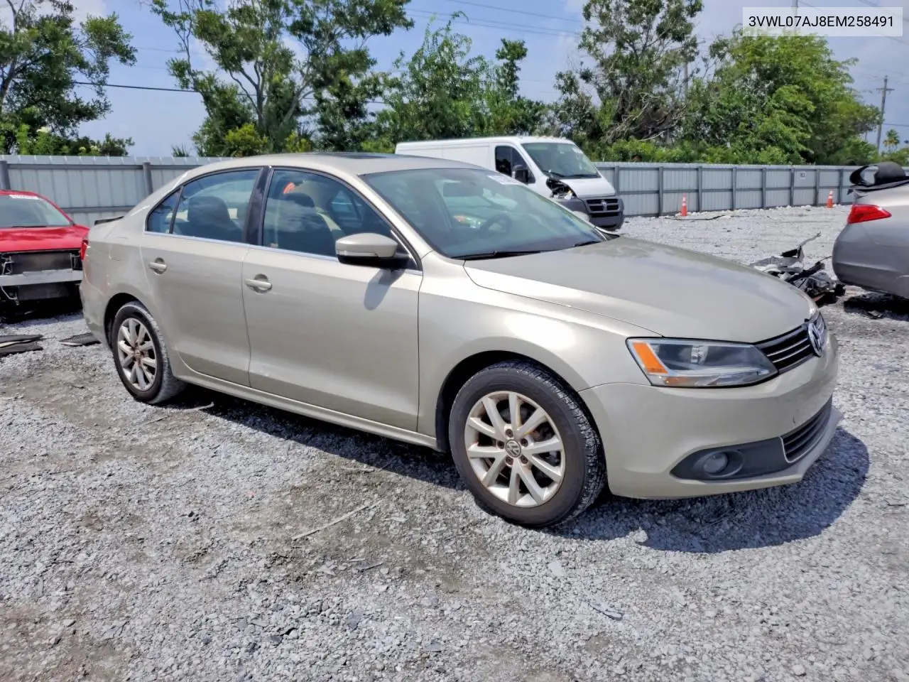 2014 Volkswagen Jetta Sel VIN: 3VWL07AJ8EM258491 Lot: 62105466