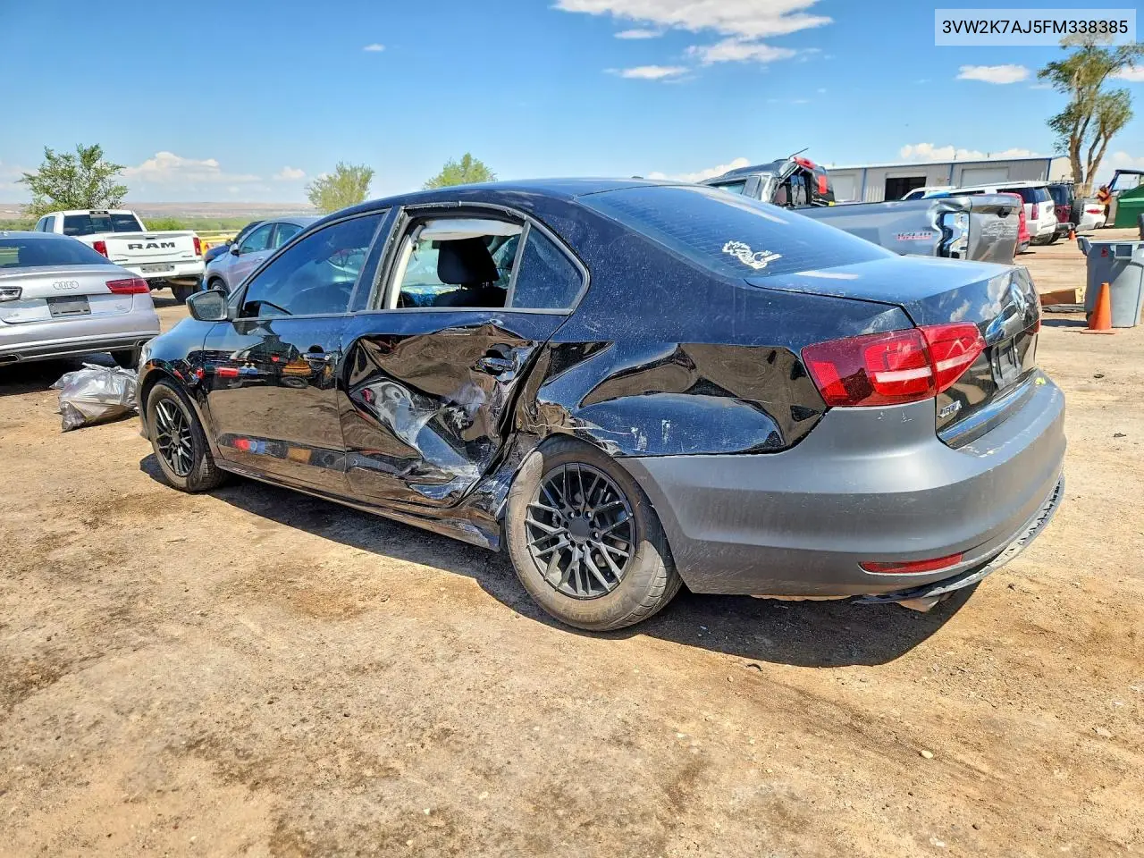 2015 Volkswagen Jetta Base VIN: 3VW2K7AJ5FM338385 Lot: 60715256