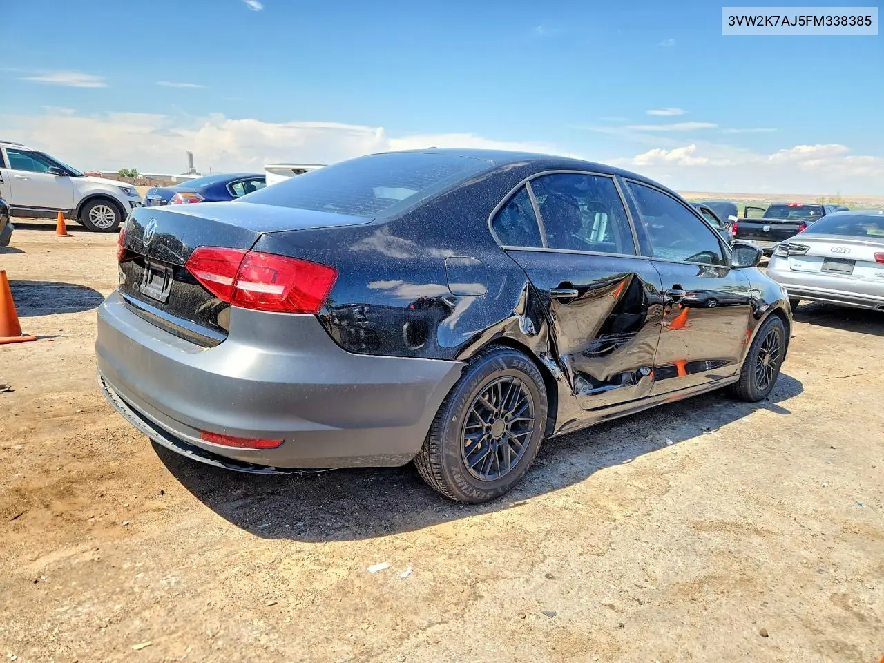 2015 Volkswagen Jetta Base VIN: 3VW2K7AJ5FM338385 Lot: 60715256