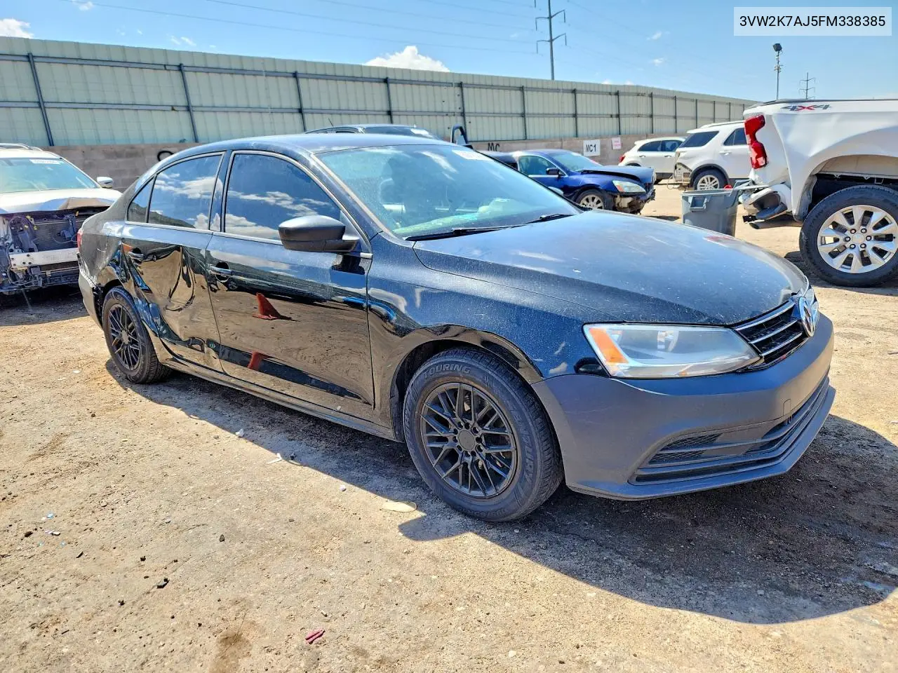 2015 Volkswagen Jetta Base VIN: 3VW2K7AJ5FM338385 Lot: 60715256