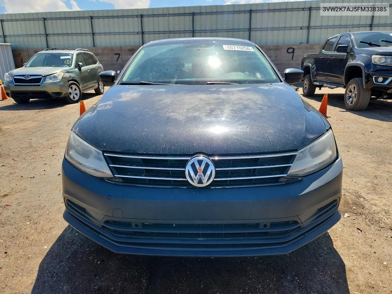 2015 Volkswagen Jetta Base VIN: 3VW2K7AJ5FM338385 Lot: 60715256