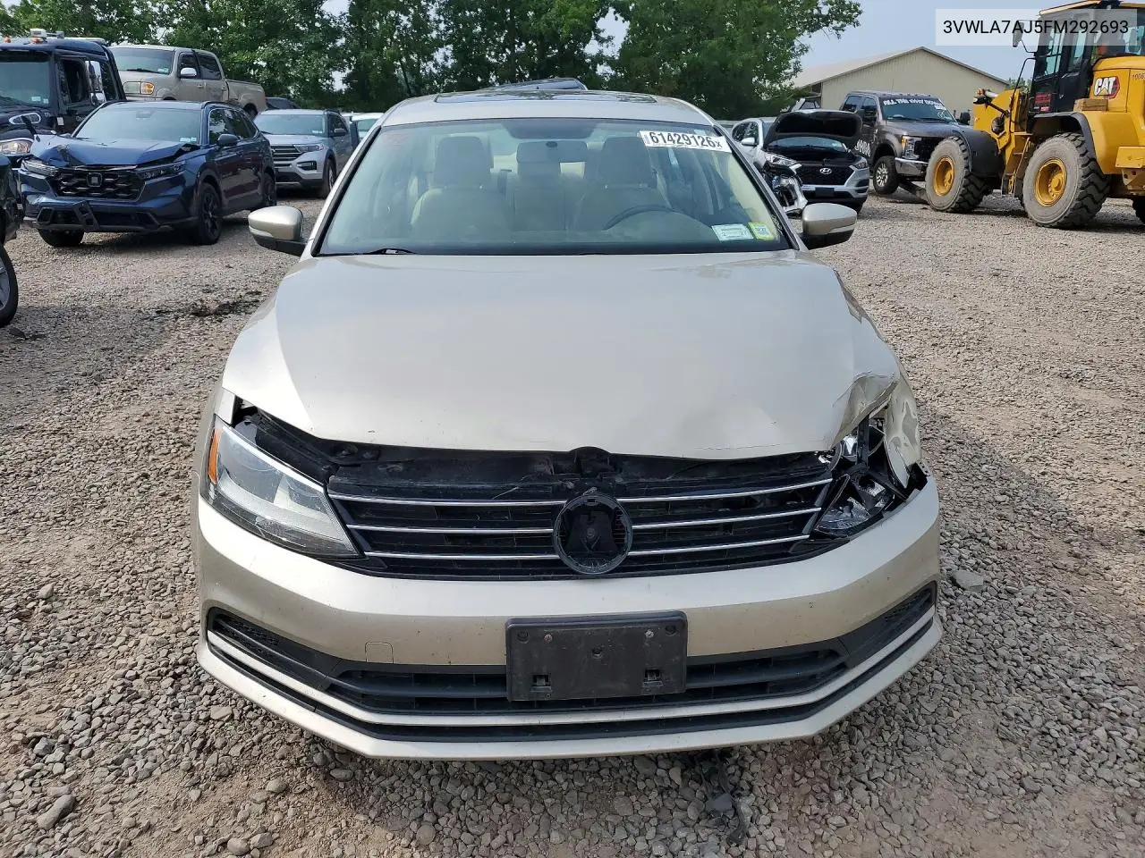 2015 Volkswagen Jetta Tdi VIN: 3VWLA7AJ5FM292693 Lot: 61429126