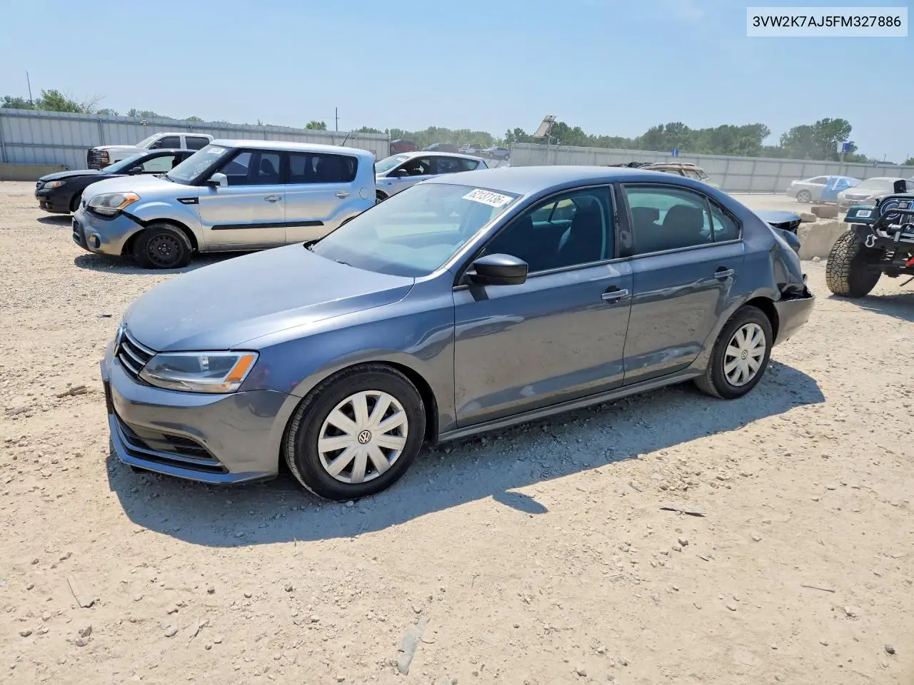 2015 Volkswagen Jetta Base VIN: 3VW2K7AJ5FM327886 Lot: 62137136