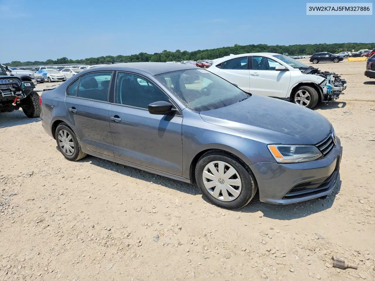 2015 Volkswagen Jetta Base VIN: 3VW2K7AJ5FM327886 Lot: 62137136