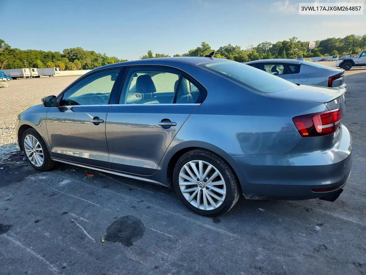 2016 Volkswagen Jetta Sel VIN: 3VWL17AJXGM264857 Lot: 60188756