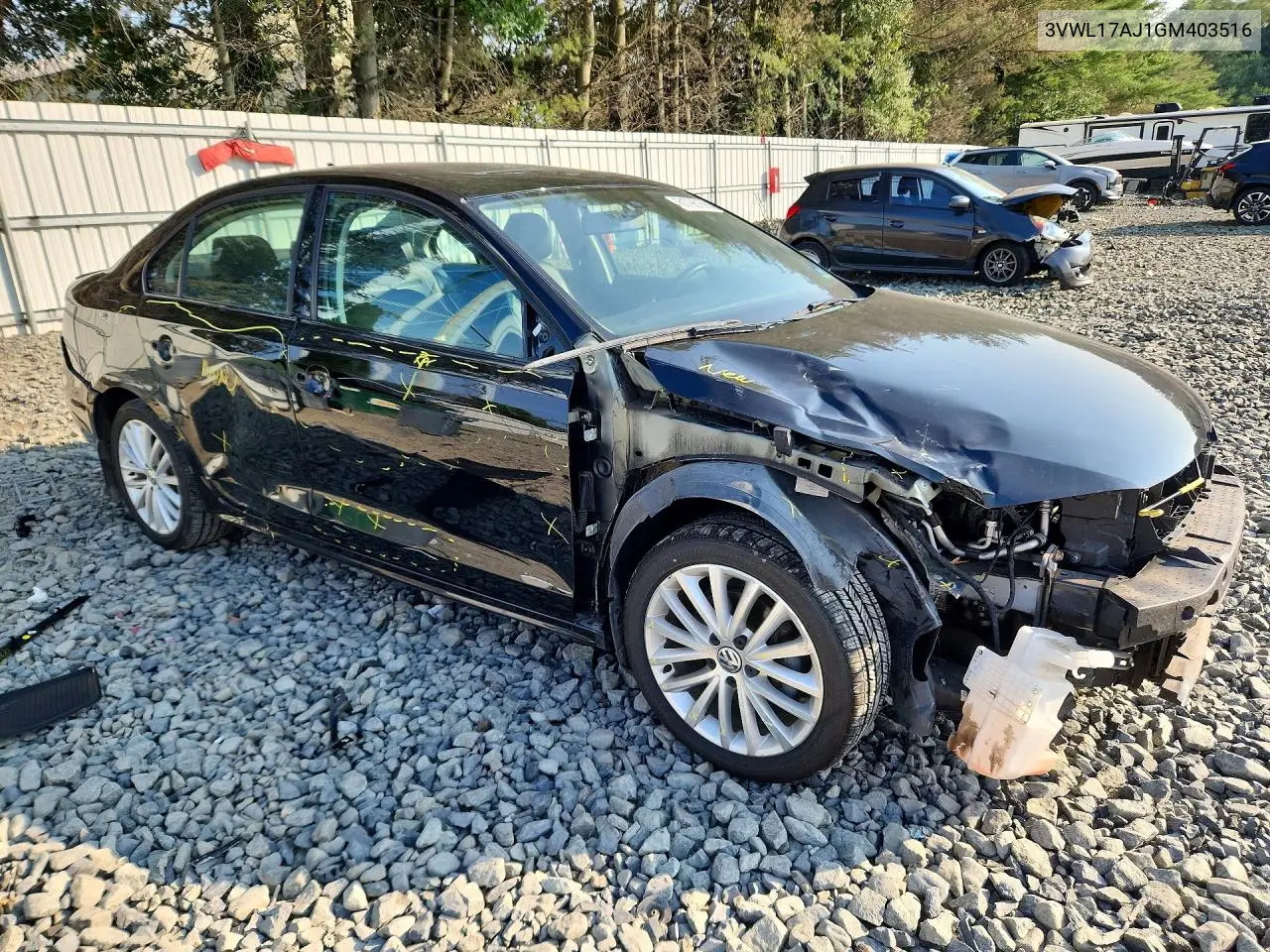 2016 Volkswagen Jetta Sel VIN: 3VWL17AJ1GM403516 Lot: 61796166