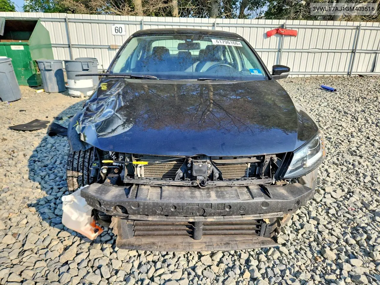 2016 Volkswagen Jetta Sel VIN: 3VWL17AJ1GM403516 Lot: 61796166