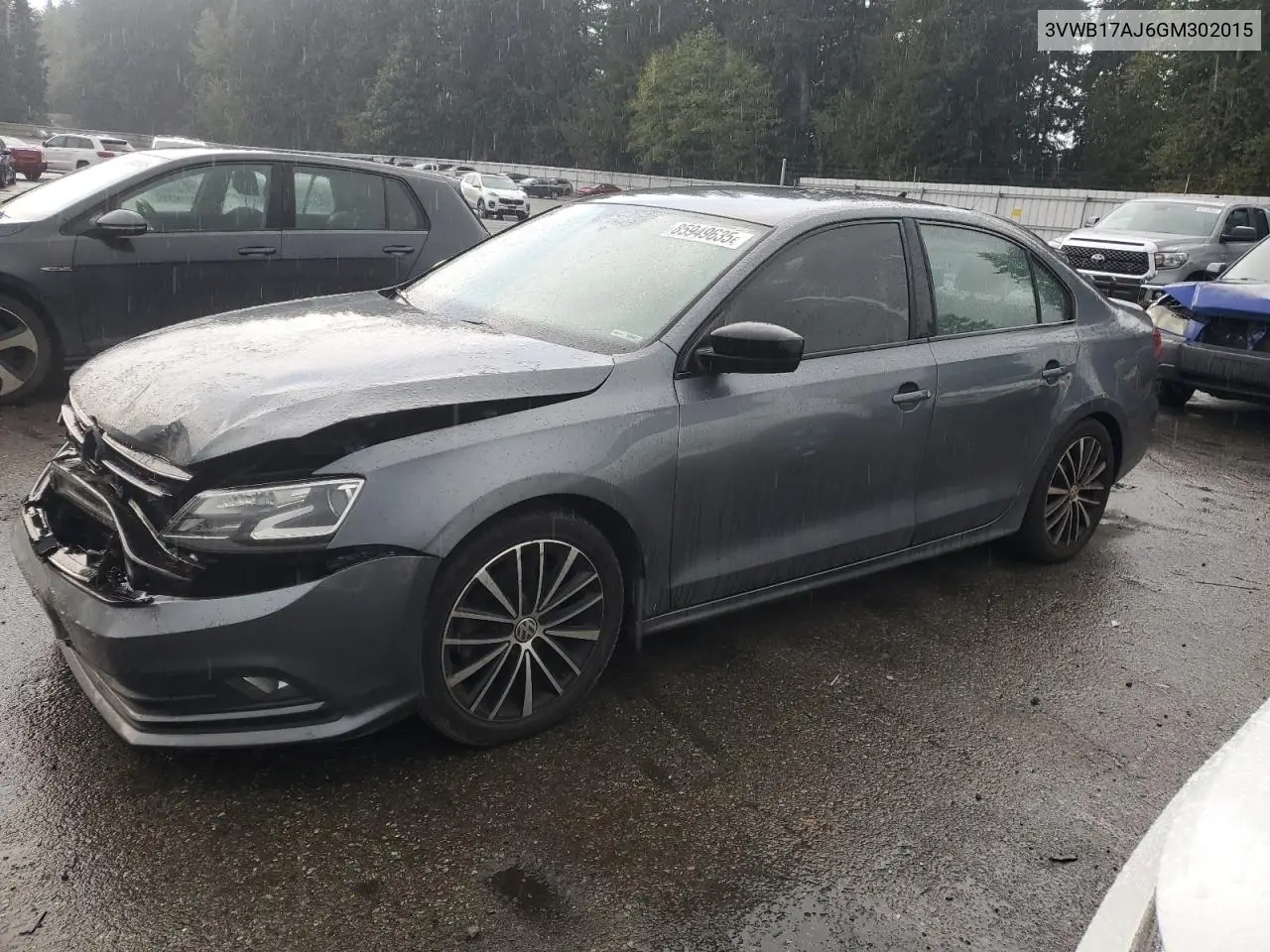 3VWB17AJ6GM302015 2016 Volkswagen Jetta Sport