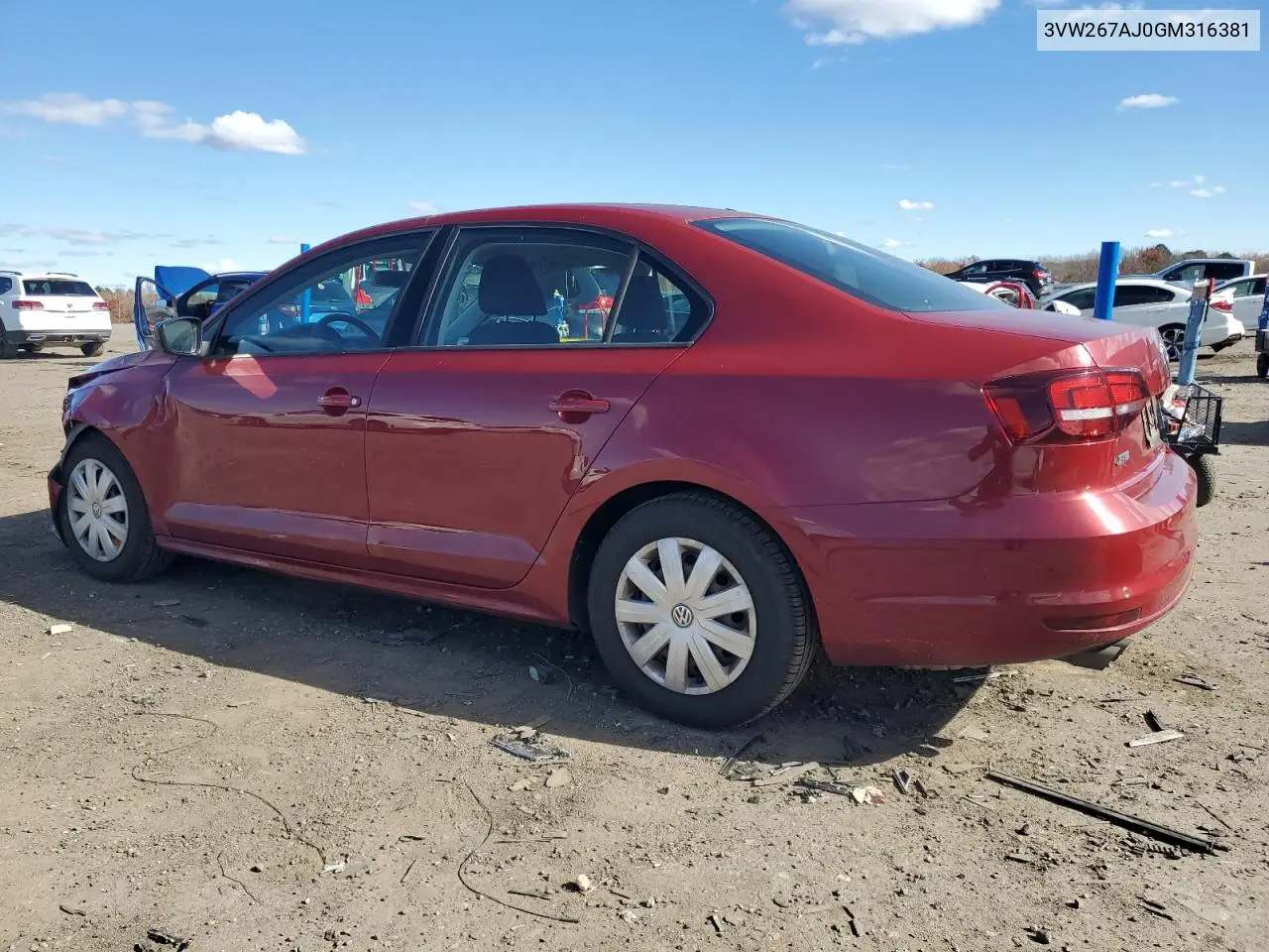 3VW267AJ0GM316381 2016 Volkswagen Jetta S