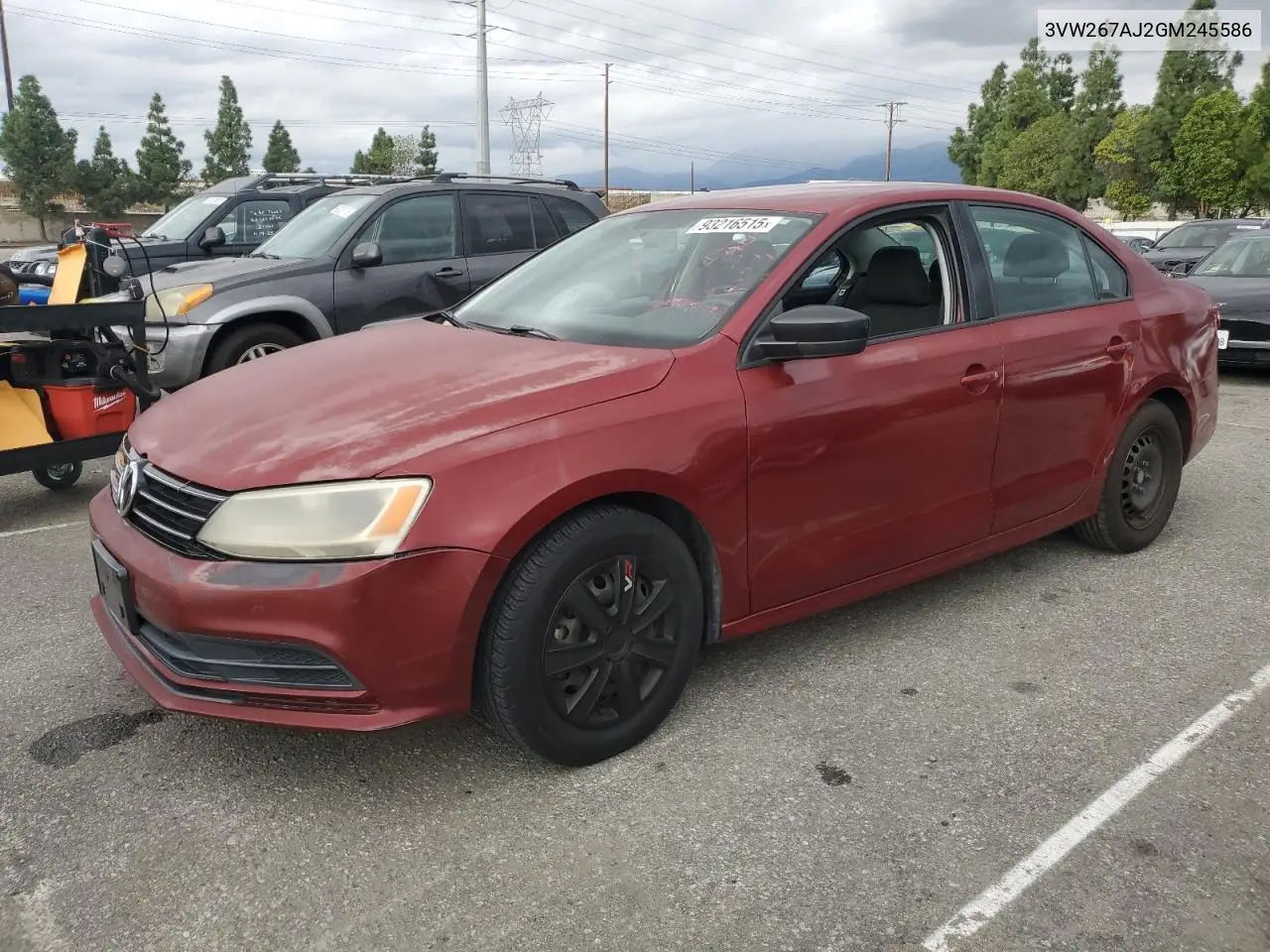 3VW267AJ2GM245586 2016 Volkswagen Jetta S