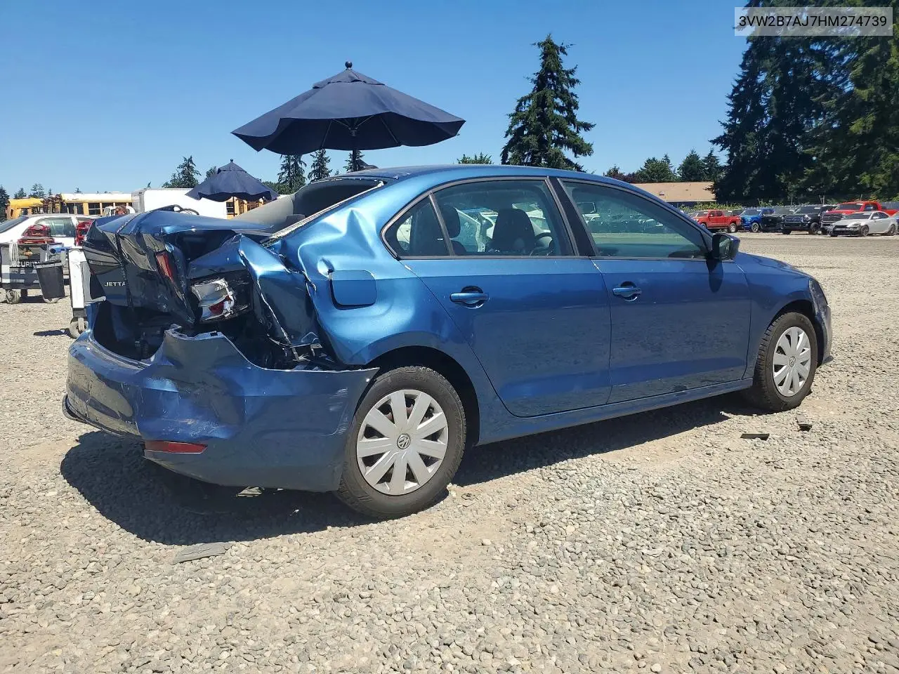 2017 Volkswagen Jetta S VIN: 3VW2B7AJ7HM274739 Lot: 59587806