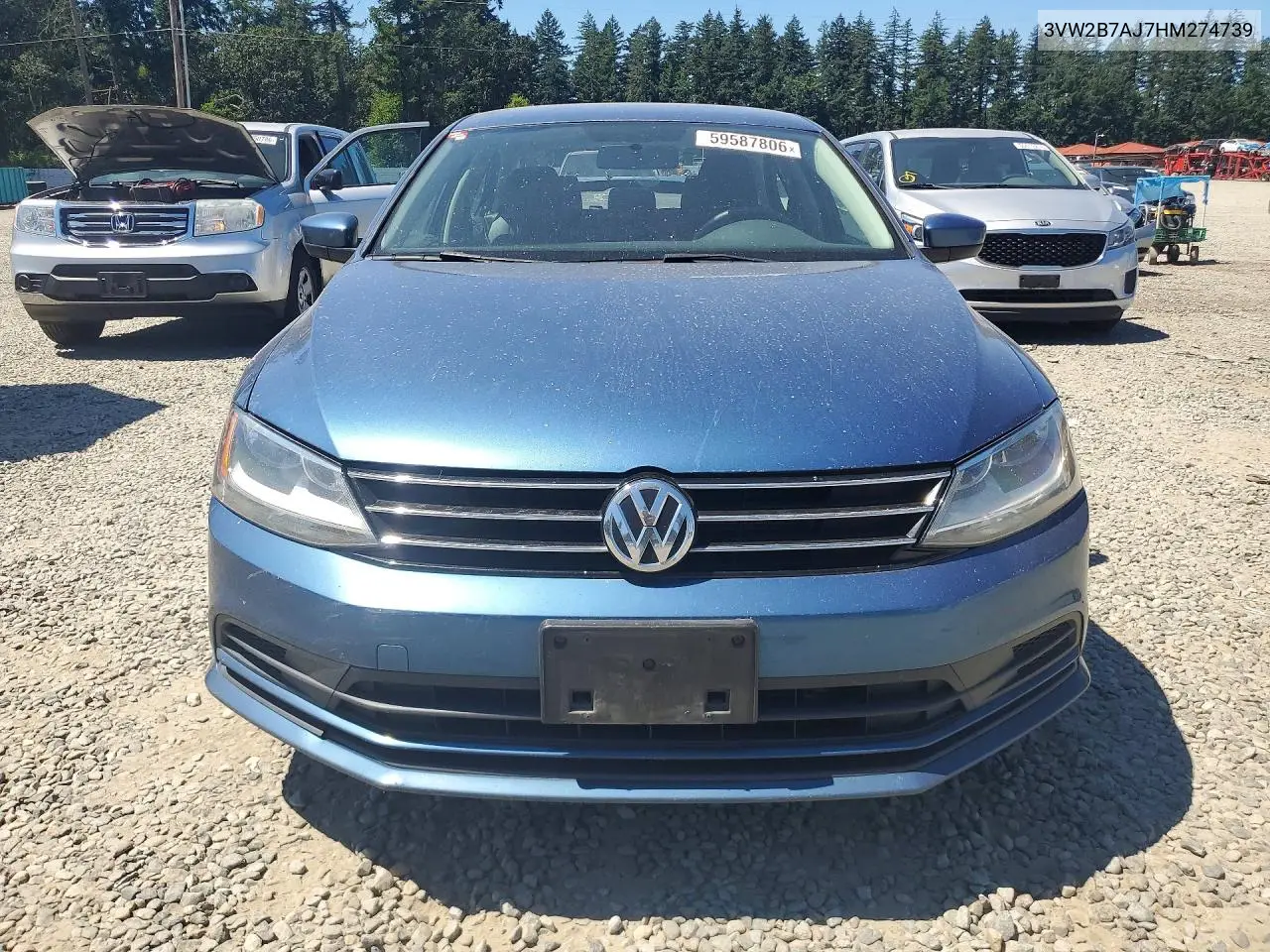 2017 Volkswagen Jetta S VIN: 3VW2B7AJ7HM274739 Lot: 59587806