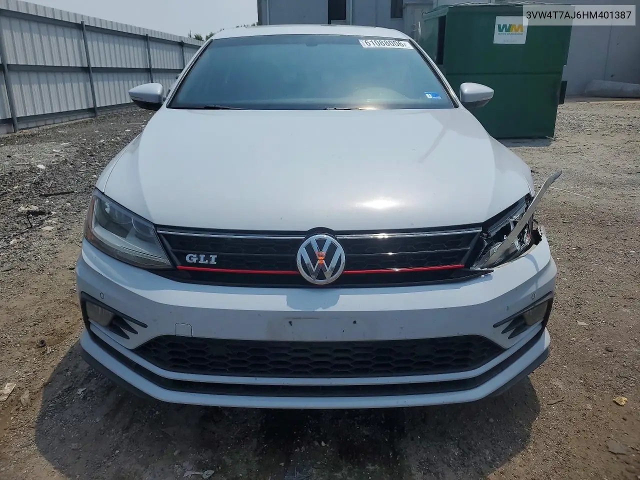 2017 Volkswagen Jetta Gli VIN: 3VW4T7AJ6HM401387 Lot: 61088006