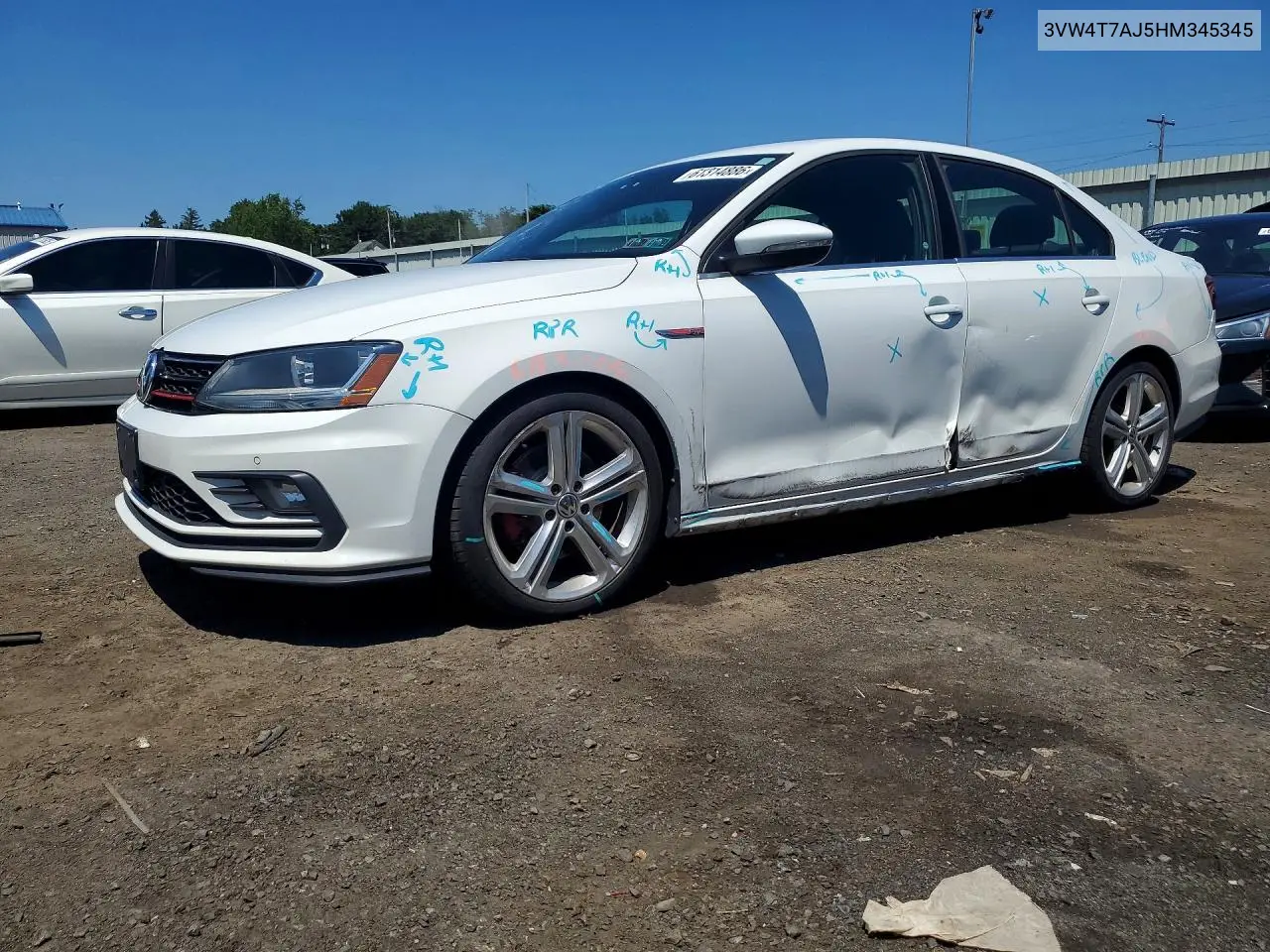 2017 Volkswagen Jetta Gli VIN: 3VW4T7AJ5HM345345 Lot: 61314886