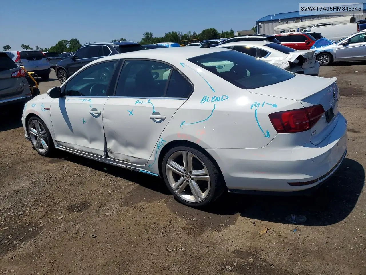 2017 Volkswagen Jetta Gli VIN: 3VW4T7AJ5HM345345 Lot: 61314886