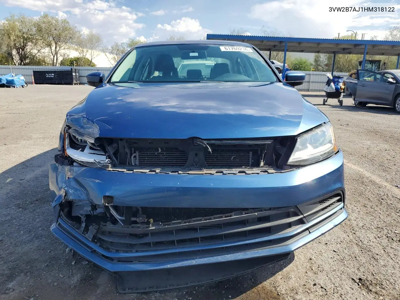 2017 Volkswagen Jetta S VIN: 3VW2B7AJ1HM318122 Lot: 61769236
