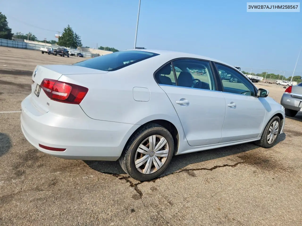 2017 Volkswagen Jetta S VIN: 3VW2B7AJ1HM258567 Lot: 61837086