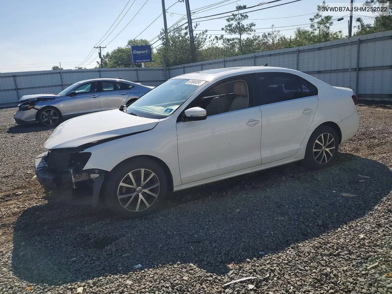 2017 Volkswagen Jetta Se VIN: 3VWDB7AJ5HM252022 Lot: 61849286