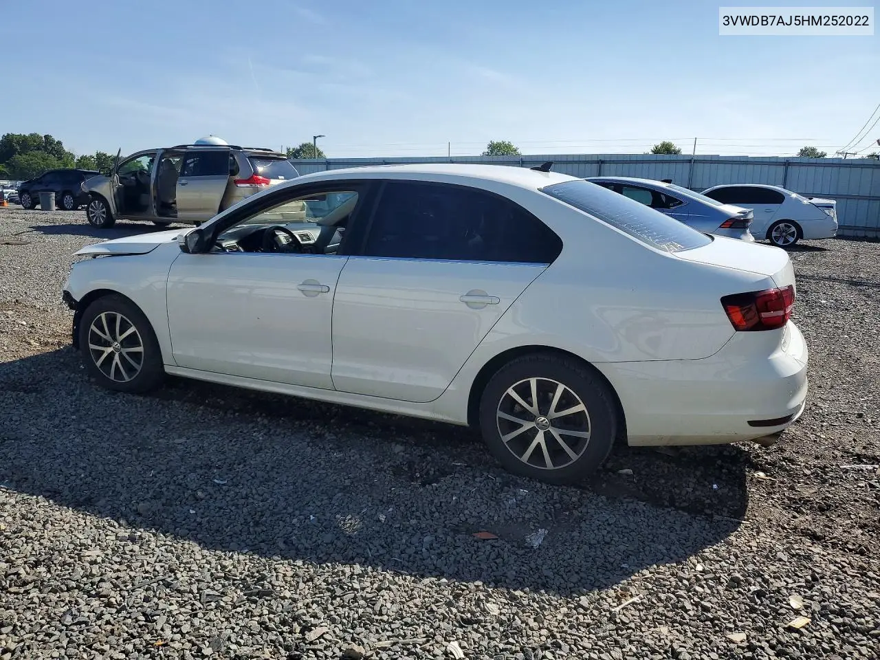 2017 Volkswagen Jetta Se VIN: 3VWDB7AJ5HM252022 Lot: 61849286
