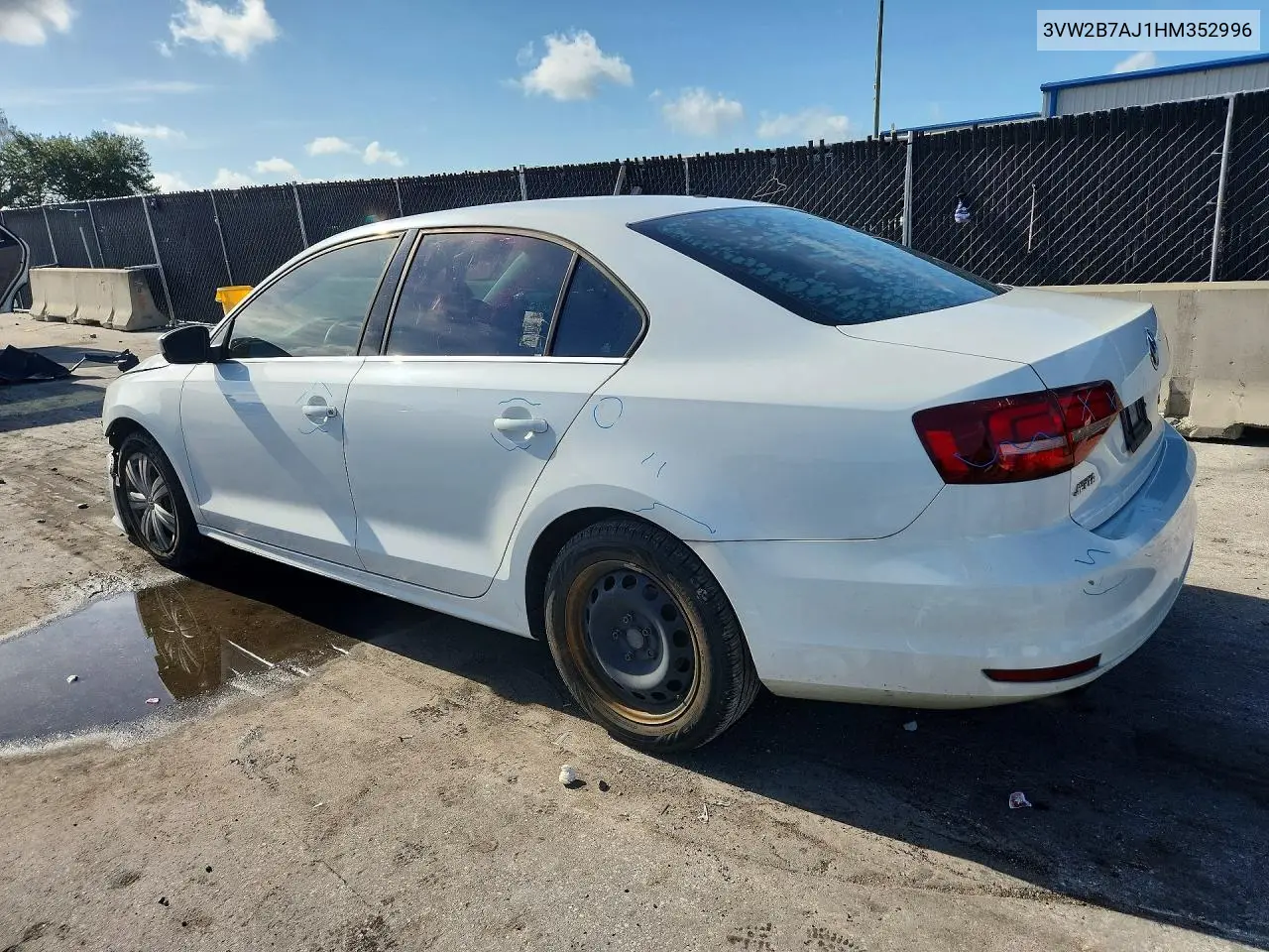2017 Volkswagen Jetta S VIN: 3VW2B7AJ1HM352996 Lot: 61924046