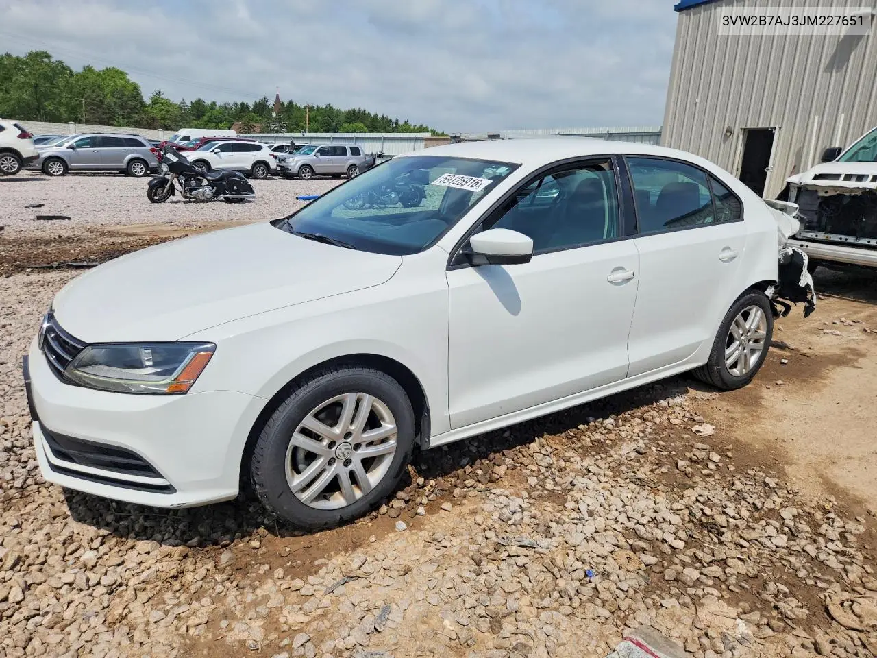 2018 Volkswagen Jetta S VIN: 3VW2B7AJ3JM227651 Lot: 59125916