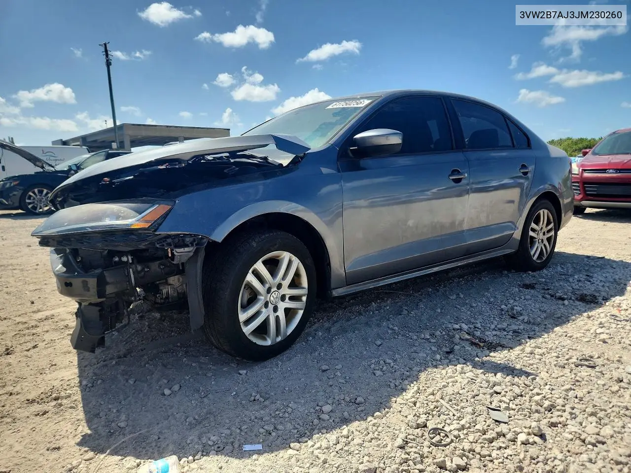 2018 Volkswagen Jetta S VIN: 3VW2B7AJ3JM230260 Lot: 61750256