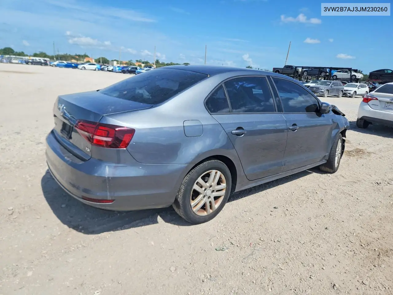 2018 Volkswagen Jetta S VIN: 3VW2B7AJ3JM230260 Lot: 61750256